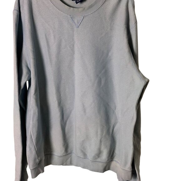 Lands End Large Mens Light Blue Casual Crewneck Sweatshirt - Picture 3 of 12